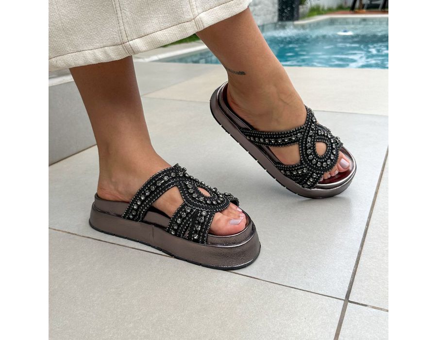 Flatform Pati Preta | KUENTO SHOES