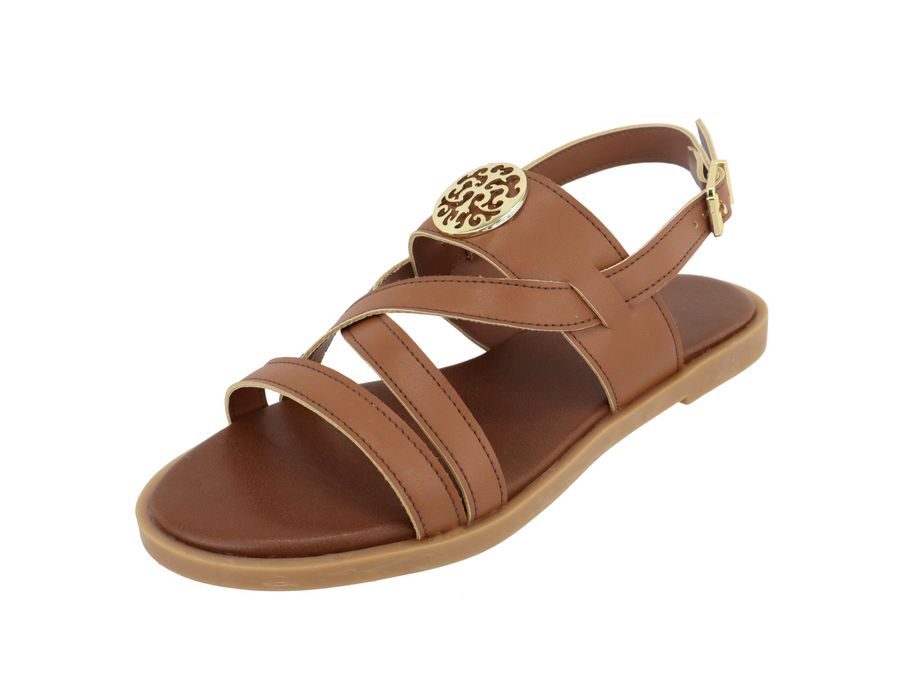 Flat Rasteira Lele Caramelo | KUENTO SHOES