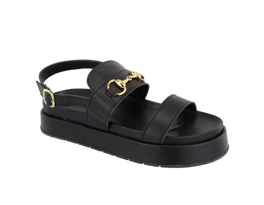 Flatform Clarisse Preta | KUENTO SHOES